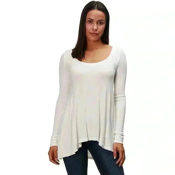 FREE PEOPLE January Ribbed Tee Ivory NWT - Picture 4 of 7